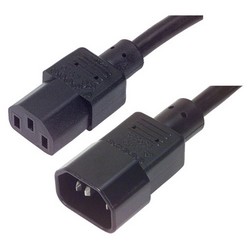 Picture of Power Cord SJT3-17 AWG, EN60320C13/C14, UL/CSA VDE, 9'10"