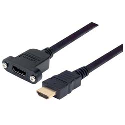 Picture of High Speed HDMI  Cable with Ethernet, Male/ Panel Mount Female 3.0 M