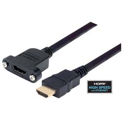Picture of High Speed HDMI  Cable with Ethernet, Male/ Panel Mount Female 5.0 M