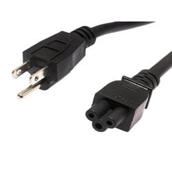 Picture of Laptop Power Cord - NEMA 5-15P to C5 - 10 Amp - 10 FT - Black