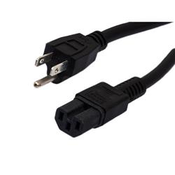 Picture of PC/PDU Power Cord - NEMA 5-15 to C15 - 15 Amp - 1 FT - Black