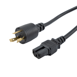 Picture of Nema L6-20P to C15 Power Cord, 15A, 250V - 10ft
