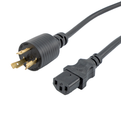 Picture of Nema L6-20P to C13 Power Cord, 15A, 250V - 6ft