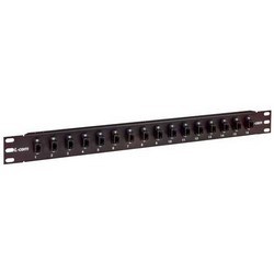 Picture of 19" Rack Panel with 16 MPO Fiber Optic Couplers - 1U high