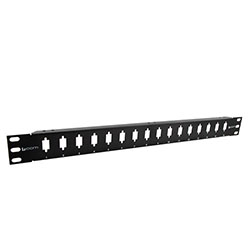 Picture of 1.75"x 19" Blank Rack Panel - Featuring 16 MPO Hole Cutouts (Black)