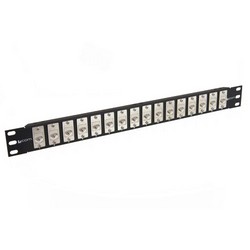 Picture of 1.75" 16 Port ECF Flange Mounted Category 5e Feed-Thru Panel, Shielded Low Profile Mini-Coupler