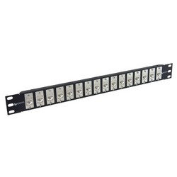 Picture of 1.75" 16 Port ECF Flange Mounted Category  6 Feed-Thru Panel, Shielded  Low Profile Mini-Coupler