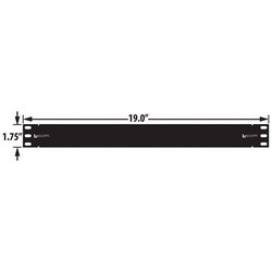 Picture of 1.75"x19" (1U) 16 Port Right Angle Keystone Category 5e Feed-Thru Panel, Unshielded