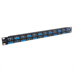 Picture of Rack Panel, 48 SC Metal Couplers Single mode-Ceramic Sleeves