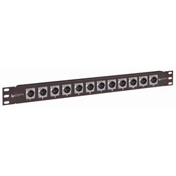 Picture of 1.75" x 19" Panel (Black), 12 - XLR Male Connectors