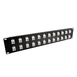 Picture of 3.5"x19" (2U) 24 Port Category 6 Feed-Thru Mini-Coupler Coupler Panel, Unshielded