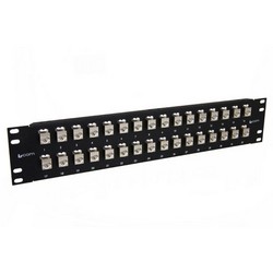 Picture of 3.5"x19" (2U) 32 Port  Low Profile Category 6 Feed-Thru Panel, Shielded Low Profile Mini-Coupler