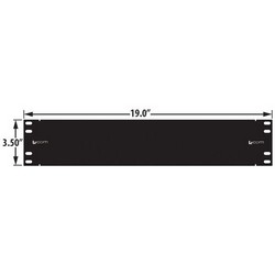 Picture of 3.5" X 19" Blank Panel w/ 16 Universal DB15/HD26/DVI/DisplayPort Cutouts, Black