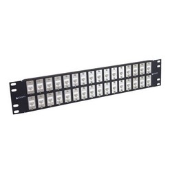 Picture of 3.50" 32 Port ECF Flange Mounted Category  6 Feed-Thru Panel, Unshielded  Low Profile Mini-Coupler
