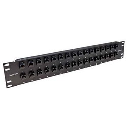 Picture of 3.5"x19" (2U) 32 Port Low Profile Offset Category 5e Feed-Thru Panel, Unshielded