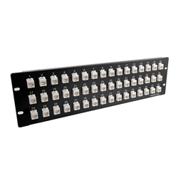 Picture of 5.25"x19" (3U) 48 Port Category 5e Feed-Thru Mini-Coupler Coupler Panel, Unshielded
