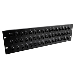 Picture of 5.25"x19" (3U) 48 Port Category 5e Feed-Thru Coupler Panel, Unshielded
