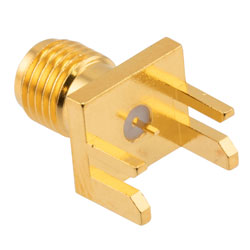 Picture of RF PCB Connector, SMA, Female,  Up to 18 GHz, End Launch, Straight, 0.062 inch PCB Thickness