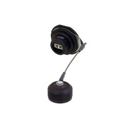 Picture of Ruggedized LC IP68 D38999 Jam Nut Receptacle, Duplex, Multimode w/ Dust Cap