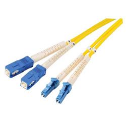 Picture of 9/125 Single mode Fiber Optic LC to SC Flex Boot Assembly, 5.0m