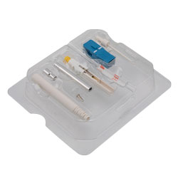Picture of Splice-on connector kit, SC Single mode 3.0mm G652D Blue, with 10-piece connectors
