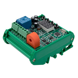 Picture of AC current sensor with display & overcurrent protection, Range AC 0-5A, RS485+ relay output, with base