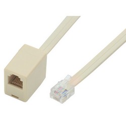 Picture of 7 ft Modular Extension Cord, Straight Wired, RJ12 (6x6)