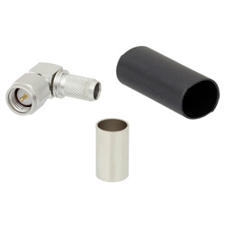 Picture of SMA Male Right Angle Connector Crimp/Solder Attachment for LMR-240, LMR-240-DB, LMR-240-FR, and 240-Series Cable