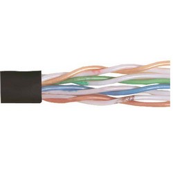 Picture of Category 5E UTP 24 AWG 4-Pair Stranded Conductor Black, 1KFT