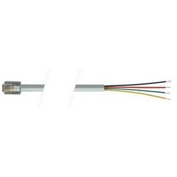 Picture of Flat Modular Cable, RJ11 (6x4) / Tinned End, 5.0 ft