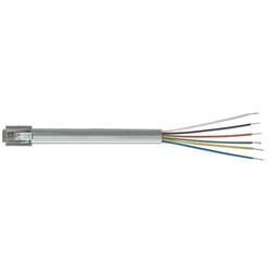 Picture of Flat Modular Cable, RJ12 (6x6) / Tinned End, 10.0 ft