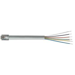 Picture of Flat Modular Cable, RJ12 (6x6) / Tinned End, 1.0 ft