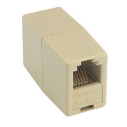 Picture of Modular Coupler, RJ12 (6x6), Straight Wired