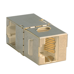 Picture of Category 6 Shielded RJ45 (8x8) Right Angle Keystone Coupler