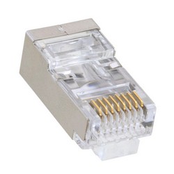 Picture of Pull Through RJ45 Plug, Shielded, Category 6, Pkg/100