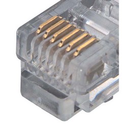 Picture of Modular Plug, RJ12 (6x6), Flat or Round Cable  Pkg/100