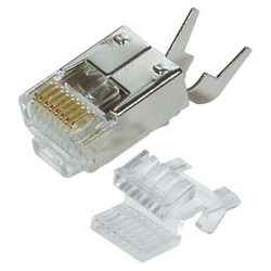 Picture of 8x8 Shielded Plug with Strain Relief (Stepped Load Bar)- Pkg/50