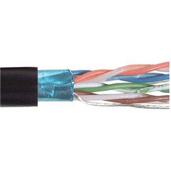 Picture of Category 6A F/UTP PVC 26 AWG 4-Pair Stranded Conductor Black, 1KFT