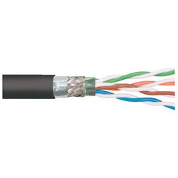Picture of Category 5E SF/UTP CMX Outdoor Rated TPE 26 AWG 4-Pair Stranded, 1,000ft, Black