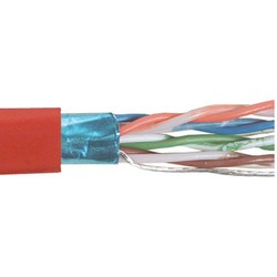 Cable F/UTP, cat.6, red, LSOH, 4x2x26 AWG, 305m, stranded (Wave Cables)