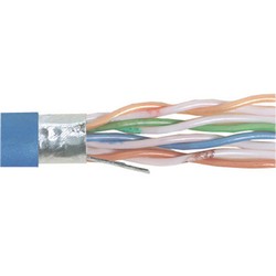 Picture of Category 6 F/UTP Plenum Rated 23 AWG 4-Pair Solid Conductor Blue, 1KFT