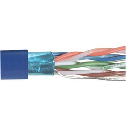 Picture of Category 6A F/UTP Plenum Rated 23 AWG 4-Pair Solid Conductor Blue, 1KFT