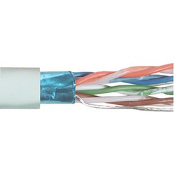 Picture of Category 6A F/UTP Plenum Rated 23 AWG 4-Pair Solid Conductor White, 1KFT