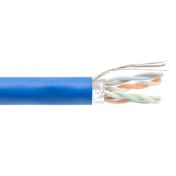 Picture of Category 6a 10gig Ethernet Bulk Cable, F/UTP Shielded, +105C Plenum CMP Jacket, 26AWG Stranded Relaxed Patch Style, 300V, Blue, 1,000Ft