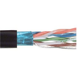 Picture of Category 6a Shielded PE Outdoor Direct Burial 23 AWG Solid, 1,000ft, Black