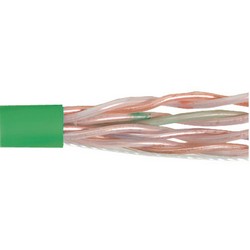 Picture of Category 5E UTP Plenum Rated 24 AWG 4-Pair Solid Conductor Green, 1KFT