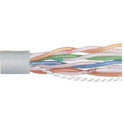 Picture of Category 5E UTP Plenum Rated 24 AWG 4-Pair Solid Conductor Gray, 1KFT