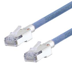 Picture of Category 5e Slim Aerospace Ethernet Cable High-Temp Double Shielded FEP Blue RJ45, 10.0ft