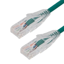 Picture of Category 6, Gigabit TAA Compliant Ethernet RJ45 Cable Assembly, 26AWG Stranded, UTP Unshielded, CM PVC, Green, 10F