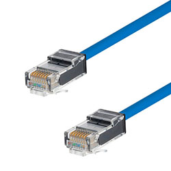 Picture of Category 6 Slim Ethernet Patch Cable, Unshielded, Dual Rated CM-LSZH, Blue, 14.0Ft
